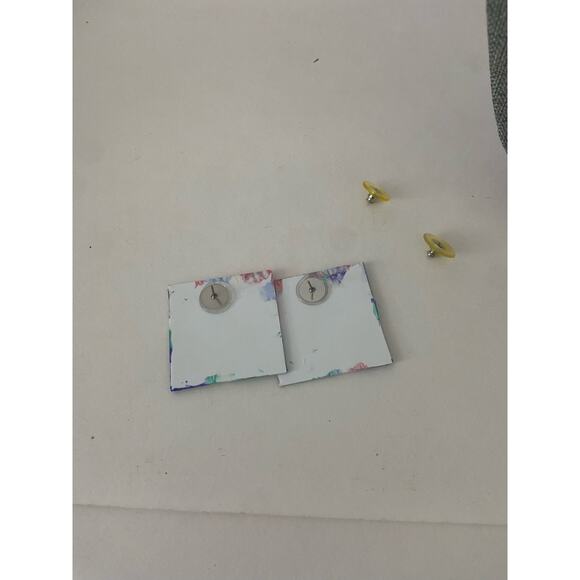 square earrings colorful - Picture 4 of 4